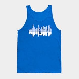 A city skyline + a tree - White version Tank Top